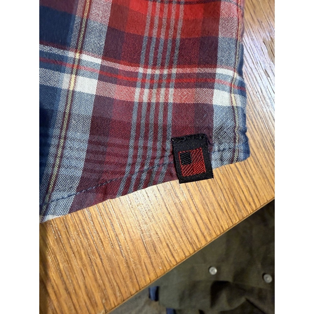 Woolrich Shirt Mens XXL Red Blue Plaid Short Sleeve Button Down 100% Cotton - Picture 3 of 8